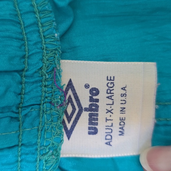 Umbro Vintage 80s 90s Soccer Shorts Adult XL Turquiose Unisex - Picture 3 of 8